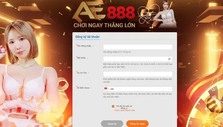 Hướng dẫn những thao tác cơ bản tại AE888