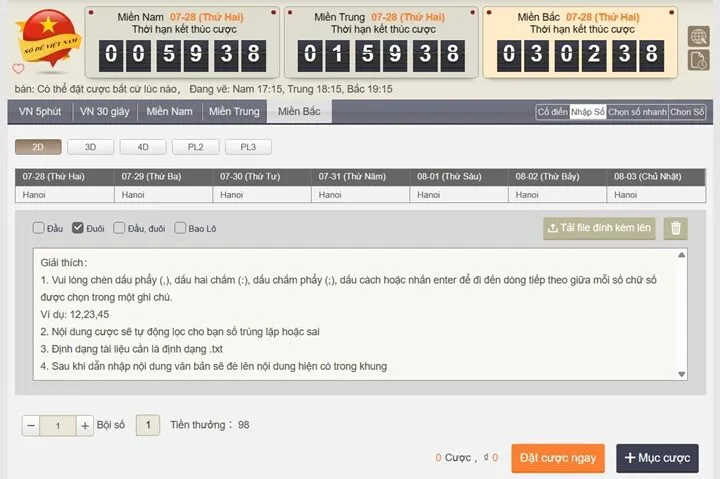 Hướng dẫn tân thủ đặt cược xổ số AE888